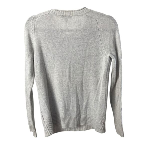 J. Crew Bejeweled 100% Wool Llama Novelty sweater, Gray/MulticolorJewels, XS - Picture 5 of 8